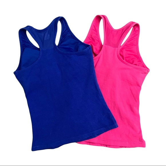 ❌ SOLD ❌ Danskin Athletic Tank Top Bundle Racerback Exercise Pink Blue Small - Picture 3 of 5